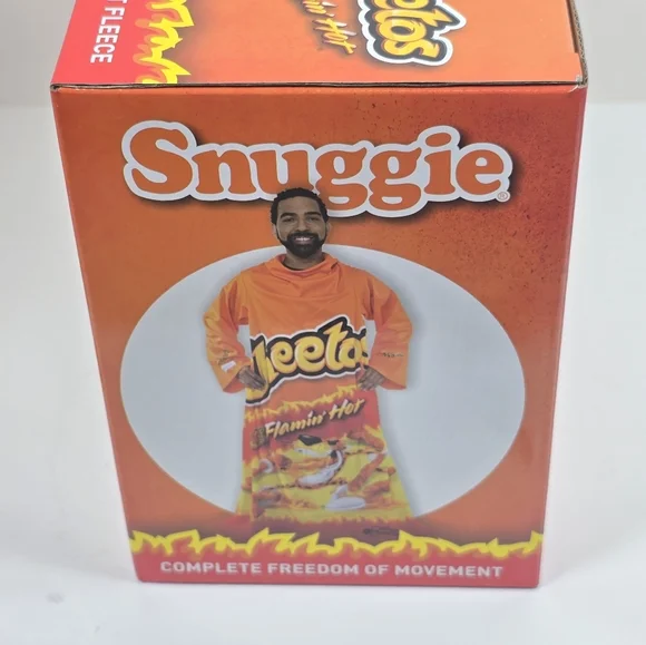 Cheetos Flamin' Hot Snuggie Blanket With Sleeves Nwt - Picture 3 of 5